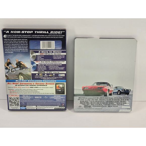 Fast & Furious Collection: 5 & 6 (Blu-Ray Double Feature Bundle) Blu-ray Lot - Picture 2 of 3